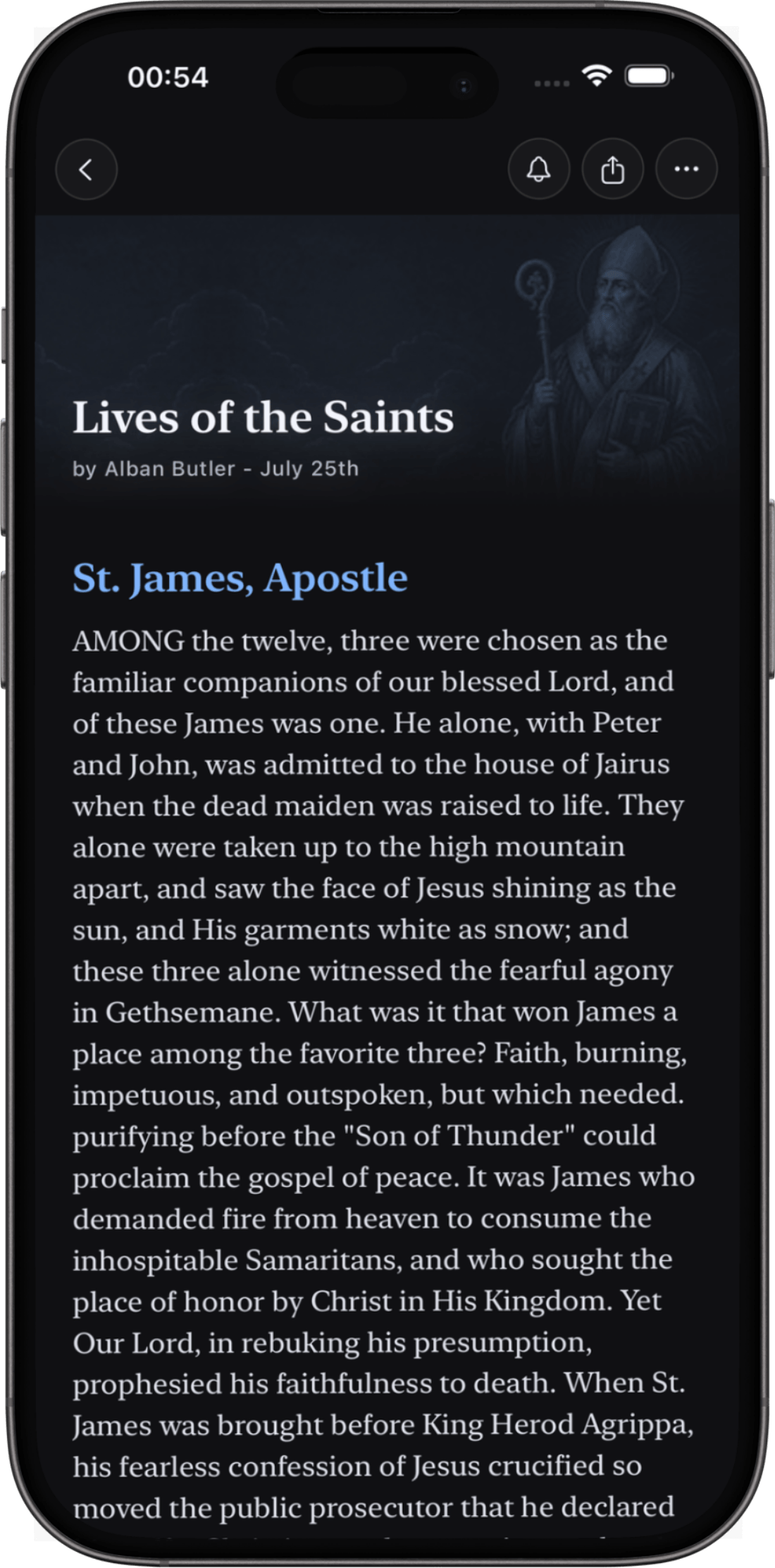 Ambo Lives of the Saints reader